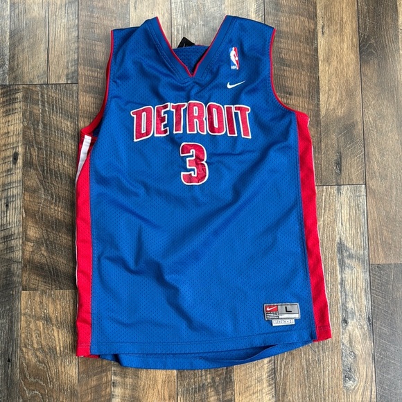 Detroit Pistons Ben Wallace Nike Swingman Jersey youth L Retired Number EUC NBA - Picture 1 of 6